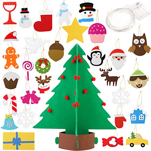 Bageek árbol de navidad de fieltro diy,3D Árbol de Navidad Artificial de Fieltro DIY Fieltro Árbol de Navidad para Niños DIY del árbol de Navidad Decoración Bageek árbol de navidad de fieltro diy,3D Árbol de Navidad Artificial de Fieltro DIY Fieltro Árbol de Navidad para Niños DIY del árbol de Navidad Decoración