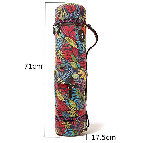 BAGTECH Bolsa de Yoga Bolsa de Transporte para Esterilla de Yoga y Accesorios Lona Cremalleras Lisas Correa Ajustable Bolsillos Grandes de Almacenamiento Funcional BAGTECH Bolsa de Yoga Bolsa de Transporte para Esterilla de Yoga y Accesorios Lona Cremalleras Lisas Correa Ajustable Bolsillos Grandes de Almacenamiento Funcional