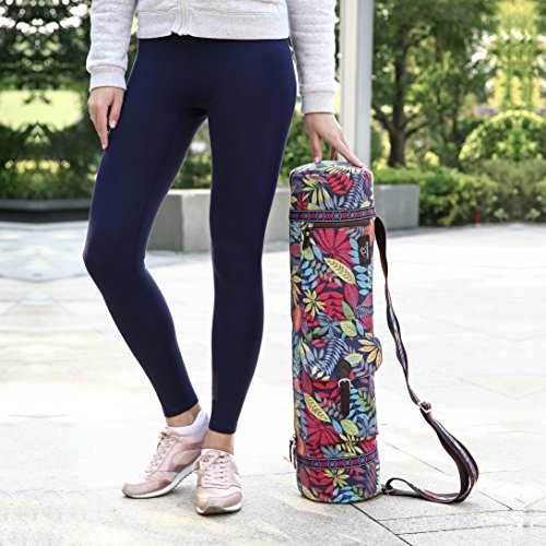 BAGTECH Bolsa de Yoga Bolsa de Transporte para Esterilla de Yoga y Accesorios Lona Cremalleras Lisas Correa Ajustable Bolsillos Grandes de Almacenamiento Funcional BAGTECH Bolsa de Yoga Bolsa de Transporte para Esterilla de Yoga y Accesorios Lona Cremalleras Lisas Correa Ajustable Bolsillos Grandes de Almacenamiento Funcional