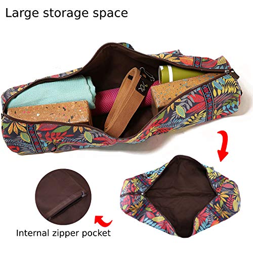 BAGTECH Bolsa de Yoga Bolsa de Transporte para Esterilla de Yoga y Accesorios Lona Cremalleras Lisas Correa Ajustable Bolsillos Grandes de Almacenamiento Funcional BAGTECH Bolsa de Yoga Bolsa de Transporte para Esterilla de Yoga y Accesorios Lona Cremalleras Lisas Correa Ajustable Bolsillos Grandes de Almacenamiento Funcional