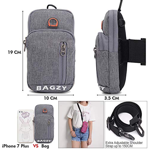 BAGZY Banda para el Brazo Teléfono Móvil Brazalete Deportivo Soporte Pasaporte de Viaje Bolsa de Cartera Bolsa de Cintura Cuerpo Cruzado Deportes al Aire Libre para iPhone 7 Plus Ciclismo Senderismo BAGZY Banda para el Brazo Teléfono Móvil Brazalete Deportivo Soporte Pasaporte de Viaje Bolsa de Cartera Bolsa de Cintura Cuerpo Cruzado Deportes al Aire Libre para iPhone 7 Plus Ciclismo Senderismo