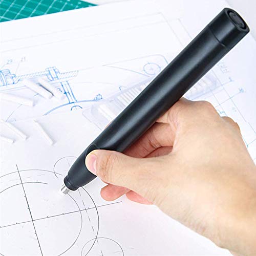 BAIBEI Kit de borrador eléctrico, borrador de lápiz de goma portátil automático con batería, con recambios de goma de 20 piezas (diámetro 2,5 mm 10 piezas y 5 mm 10 piezas), negro