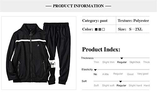 BAIDEFENG Chándal para Hombre Deportivo Informal para Correr Gimnasio Sudadera Traje para Hombre Juvenil Informal Suelto de Gran tamaño con Cremallera suéter Sudaderas Deportivas-Negro_Medio BAIDEFENG Chándal para Hombre Deportivo Informal para Correr Gimnasio Sudadera Traje para Hombre Juvenil Informal Suelto de Gran tamaño con Cremallera suéter Sudaderas Deportivas-Negro_Medio