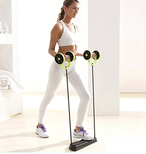 Baijiaye Aparatos para Hacer Ejercicio Doble Roller Entrenamiento Abdominal Máquinas,Hombre Mujer Gimnasio en Casa Baijiaye Aparatos para Hacer Ejercicio Doble Roller Entrenamiento Abdominal Máquinas,Hombre Mujer Gimnasio en Casa