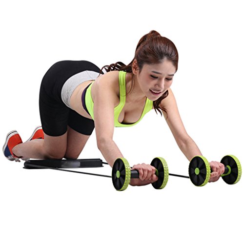 Baijiaye Aparatos para Hacer Ejercicio Doble Roller Entrenamiento Abdominal Máquinas,Hombre Mujer Gimnasio en Casa Baijiaye Aparatos para Hacer Ejercicio Doble Roller Entrenamiento Abdominal Máquinas,Hombre Mujer Gimnasio en Casa