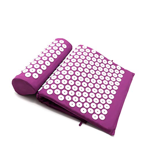 Baijiaye Esterilla Acupresión Kit,Esterilla Acupresión y Almohada Acupresión,Alivia El Dolor y El Estrés Almohada Morada 66 * 41CM Baijiaye Esterilla Acupresión Kit,Esterilla Acupresión y Almohada Acupresión,Alivia El Dolor y El Estrés Almohada Morada 66 * 41CM