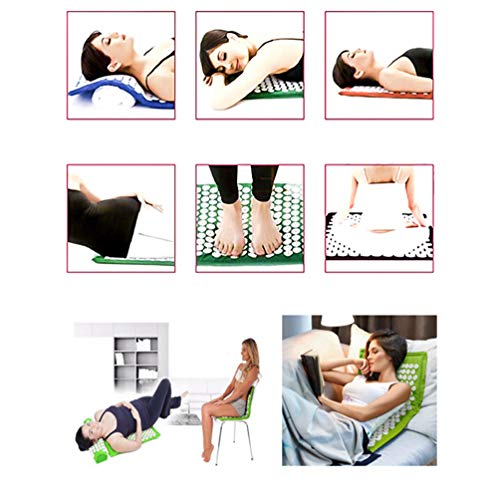 Baijiaye Esterilla Acupresión Kit,Esterilla Acupresión y Almohada Acupresión,Alivia El Dolor y El Estrés Almohada Morada 66 * 41CM Baijiaye Esterilla Acupresión Kit,Esterilla Acupresión y Almohada Acupresión,Alivia El Dolor y El Estrés Almohada Morada 66 * 41CM
