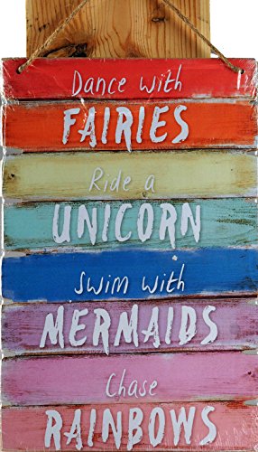 Bailar con las hadas nadar con sirenas Monte a un arco iris del unicornio dormitorios placa sesión Bailar con las hadas nadar con sirenas Monte a un arco iris del unicornio dormitorios placa sesión