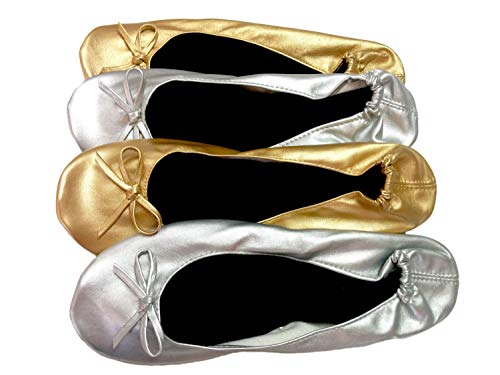 Bailarinas plegadas de Bodas Pack de 50 Pares Talla M y L Colores Oro,Plata,Bronce,champan.