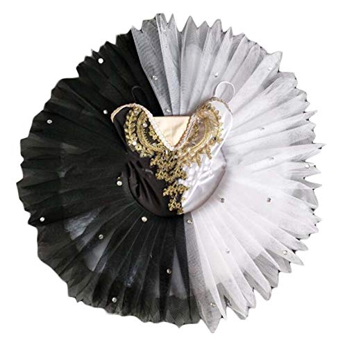 Baile de Ballet para niños Disfraces de Baile de Cisne en Blanco y Negro Vestido de Ballet para niñas Falda de tutú Baile de Ballet para niños Disfraces de Baile de Cisne en Blanco y Negro Vestido de Ballet para niñas Falda de tutú