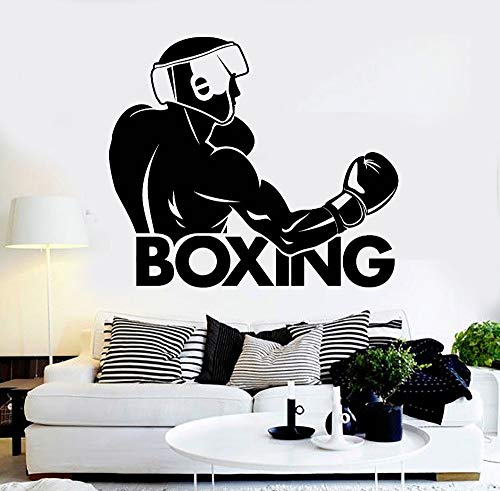 BailongXiao Calcomanía de Hombre Real decoración Boxeo Boxeador Boxeo Club de Lucha Etiqueta Deportiva Sala de Estar Arte Mural