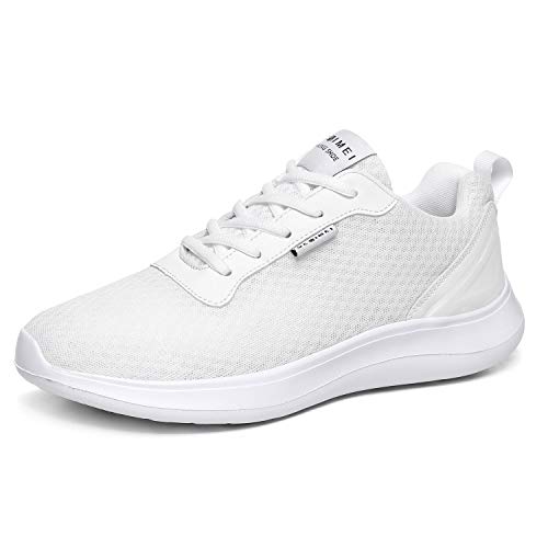 BaiMoJia Zapatillas Deportivas Hombre Zapatos Running Bambas Deporte Ligeras Verano Casual Blanco 47 EU