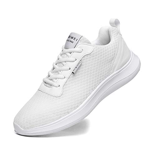 BaiMoJia Zapatillas Deportivas Hombre Zapatos Running Bambas Deporte Ligeras Verano Casual Blanco 47 EU