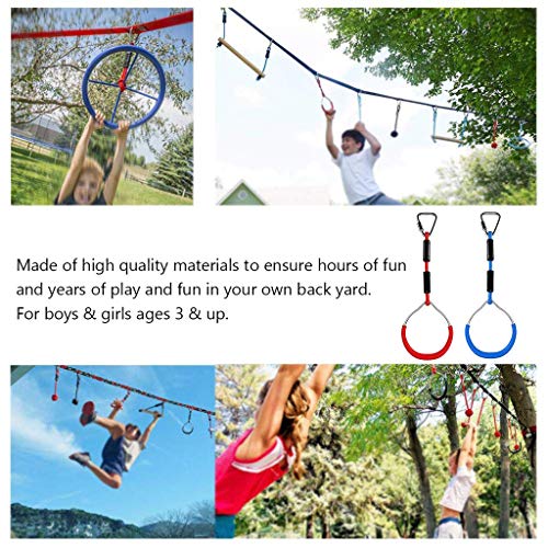 Baipin 2 Pcs Anillos De La Gimnasia para Niños de Aire Libre, Traje Exterior Ninja Cuerda Combinación Accesorios Escalada para Uso del Entretenimiento En Interiores Y Exteriores, aparatos de Fitness Baipin 2 Pcs Anillos De La Gimnasia para Niños de Aire Libre, Traje Exterior Ninja Cuerda Combinación Accesorios Escalada para Uso del Entretenimiento En Interiores Y Exteriores, aparatos de Fitness