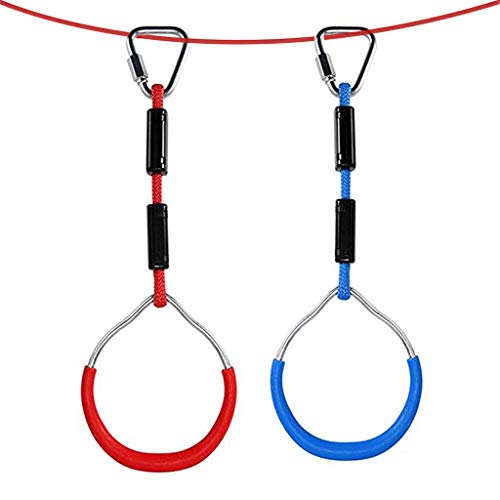 Baipin 2 Pcs Anillos De La Gimnasia para Niños de Aire Libre, Traje Exterior Ninja Cuerda Combinación Accesorios Escalada para Uso del Entretenimiento En Interiores Y Exteriores, aparatos de Fitness Baipin 2 Pcs Anillos De La Gimnasia para Niños de Aire Libre, Traje Exterior Ninja Cuerda Combinación Accesorios Escalada para Uso del Entretenimiento En Interiores Y Exteriores, aparatos de Fitness