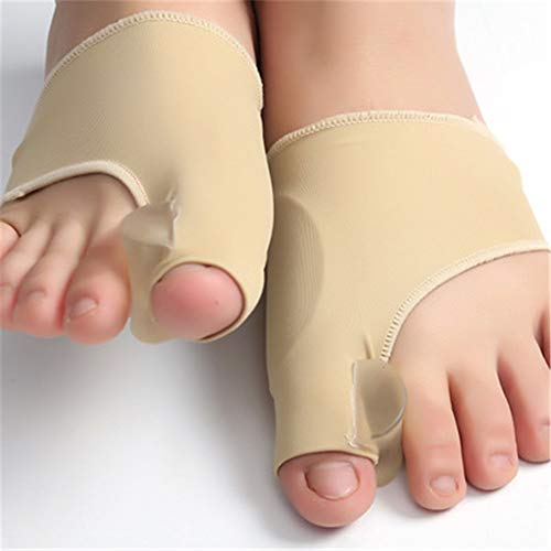 BAIZAN Doact Juanete Corrector Dedo Gordo Pie Enderezadora, Juanete Abductor Protectores De Mangas, con Gel Silicona Cojín del Dedo del Pie Y Separadores De Hallux Valgus Alivio del Dolor (1 Par)