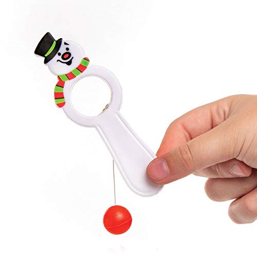 Baker Ross Mini Raqueta muñeco de nieve (paquete de 6) - Artes y manualidades navideñas Baker Ross Mini Raqueta muñeco de nieve (paquete de 6) - Artes y manualidades navideñas