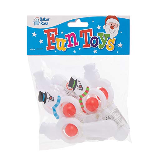 Baker Ross Mini Raqueta muñeco de nieve (paquete de 6) - Artes y manualidades navideñas Baker Ross Mini Raqueta muñeco de nieve (paquete de 6) - Artes y manualidades navideñas