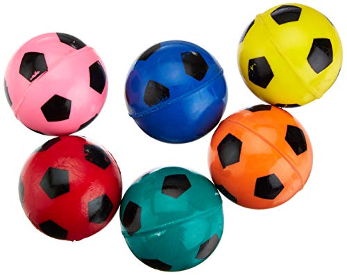 Baker Ross Pelotas de goma con diseño de balón de fútbol para niños (Paquete de 6) Para bolsas de cotillón
