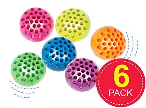 Baker Ross Pelotas de goma con diseño de gofre, ideal para bolsas sorpresa para que los niños jueguen con ellas (pack de 6).