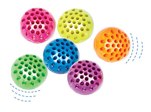 Baker Ross Pelotas de goma con diseño de gofre, ideal para bolsas sorpresa para que los niños jueguen con ellas (pack de 6).