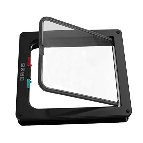 Balacoo Puerta de Entrada y Salida para Mascotas Control de Acceso Suministros para Mascotas Gatos Perros Seguridad (Negro Tamaño L) Balacoo Puerta de Entrada y Salida para Mascotas Control de Acceso Suministros para Mascotas Gatos Perros Seguridad (Negro Tamaño L)