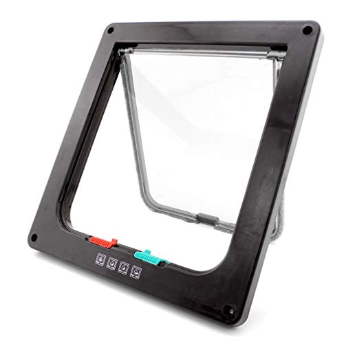 Balacoo Puerta de Entrada y Salida para Mascotas Control de Acceso Suministros para Mascotas Gatos Perros Seguridad (Negro Tamaño L) Balacoo Puerta de Entrada y Salida para Mascotas Control de Acceso Suministros para Mascotas Gatos Perros Seguridad (Negro Tamaño L)