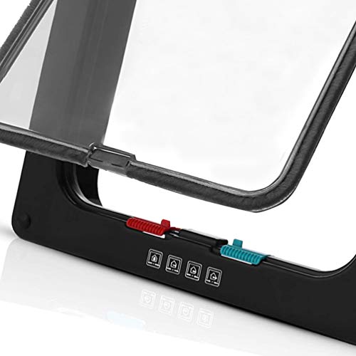 Balacoo Puerta de Entrada y Salida para Mascotas Control de Acceso Suministros para Mascotas Gatos Perros Seguridad (Negro Tamaño L) Balacoo Puerta de Entrada y Salida para Mascotas Control de Acceso Suministros para Mascotas Gatos Perros Seguridad (Negro Tamaño L)