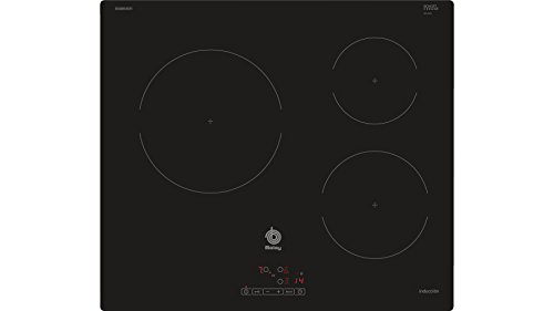 Balay 3EB864ER - Placa de inducción, 60 cm, 175 Wh/kg, Negro, Control Táctil de fácil uso con 17 niveles de cocción, Programación de tiempo de cocción