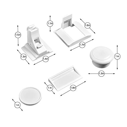 BALFER® Cerraduras Invisible Magnéticas de Seguridad para Niños, Cierres de seguridad Para Cajones Armarios,Bloqueo,Sin Perforaciones (16 cerraduras + 3 llaves)