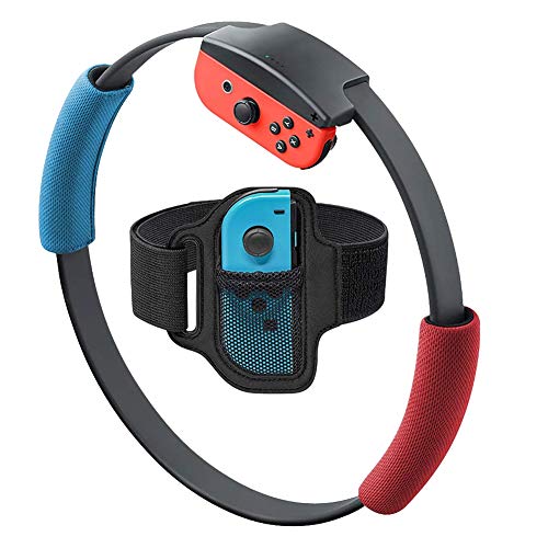 Balight Brazalete de Control Elástica Ajustable de Reemplazo para Juego de Ring Fit Adventure de Nintendo Switch Juego de Ejercicios de Fitness Joycon Adapter 1 pcs (Sin Anillo)