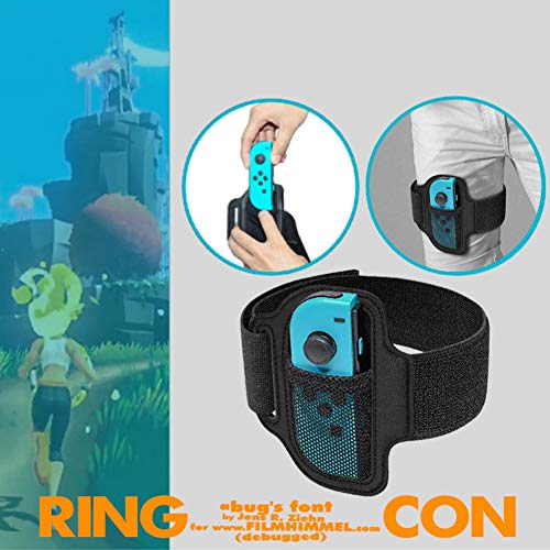 Balight Brazalete de Control Elástica Ajustable de Reemplazo para Juego de Ring Fit Adventure de Nintendo Switch Juego de Ejercicios de Fitness Joycon Adapter 1 pcs (Sin Anillo)