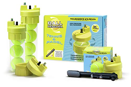 Ball Rescuer - Bote Presurizador de Pelotas de Pádel y Tenis - Modelo Bomba Estándar: Incluye Ball Rescuer + B. Estándar