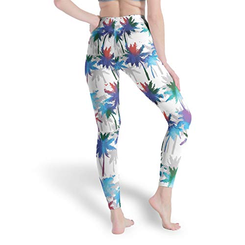 Ballbollbll Pantalones de yoga para mujer de alto entrenamiento, leggings de yoga, polainas tropicales, palma, control de barriga, estampado para correr, gimnasio, leggings para ciclismo, blanco m Ballbollbll Pantalones de yoga para mujer de alto entrenamiento, leggings de yoga, polainas tropicales, palma, control de barriga, estampado para correr, gimnasio, leggings para ciclismo, blanco m