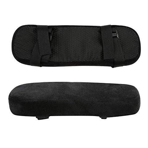 Ballery Almohadilla para Reposabrazos de Silla de Oficina, Antideslizante Ergonómica Fundas Sillas Oficina Almohada de Espuma Viscoelástica Cubierta de Apoyabrazos para Alivio de Codos y Antebrazos