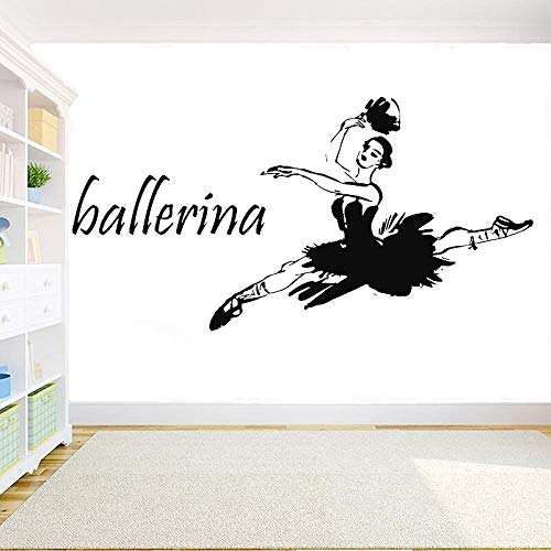 Ballet Danza Ballet Tutu Pointe Zapatos Ballet Bailarina Vinilo Pegatinas de pared Adecuado para niñas Niños Niños