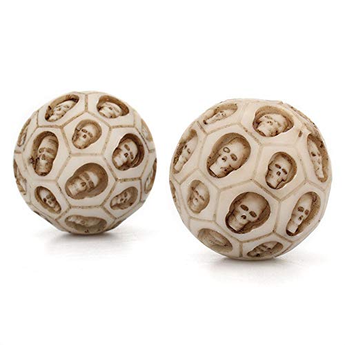 Balón 2pcs 4 * 4 * 4 cm Estrés cráneo balonmano ejercicio de la salud esferas chinas Alivio de la mano de la bola Pelota de ejercicio de relajación muscular Herramientas Masaje suelo