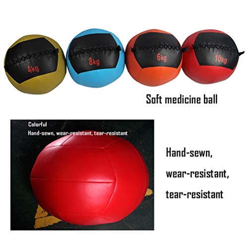 Balón AGYH Pelota Medicinal Soft Medicinal, Sólida Bola De La Aptitud De Cuero, Usada For Apretar Y Tirar De Squash, Cómodo Y Antideslizante, 4kg / 6 Kg / 8KG / 10KG (Size : 10KG)