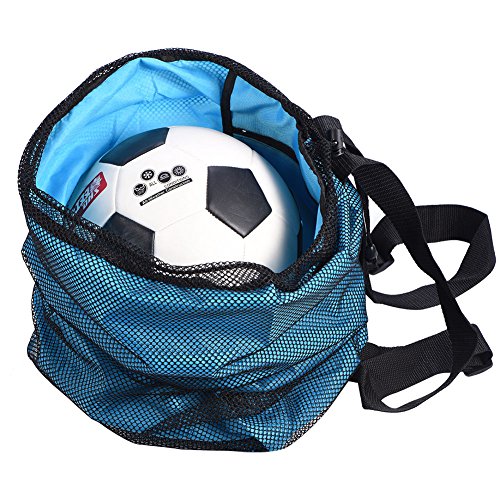 Baloncesto Fútbol Bolsa con Cordón Impermeable Malla Deporte Mochila de Almacenamiento Mochila Saco de Gimnasio Paquete con Correa Ajustable para Entrenamiento Deportivo Ejercicio(Azul)