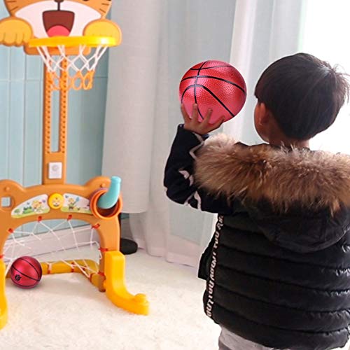 Baloncesto inflable para niños, 2 piezas Mini reemplazo de pelota de juguete de baloncesto para niños, bebés, niños, adultos, patio de juegos, piscina al aire libre, juegos de mesa, suministros para f