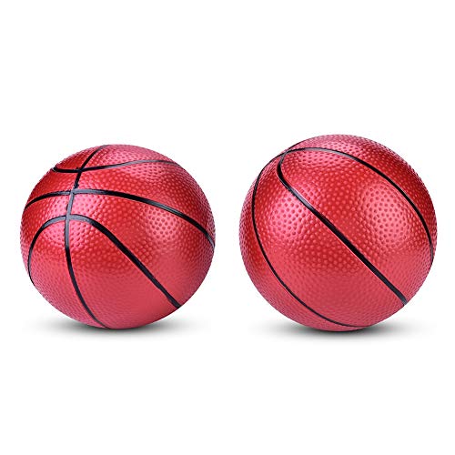 Baloncesto inflable para niños, 2 piezas Mini reemplazo de pelota de juguete de baloncesto para niños, bebés, niños, adultos, patio de juegos, piscina al aire libre, juegos de mesa, suministros para f