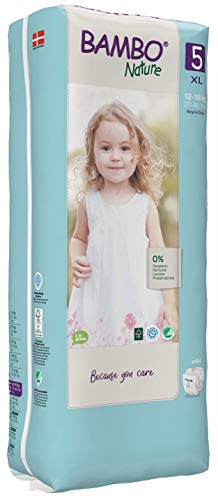 Bambo Nature Pañales ecológicos de tamaño 5 (12 – 18 kg) altos, 44 unidades