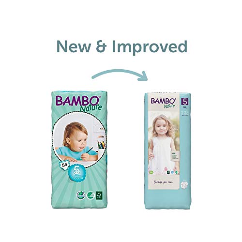 Bambo Nature Pañales ecológicos de tamaño 5 (12 – 18 kg) altos, 44 unidades Bambo Nature Pañales ecológicos de tamaño 5 (12 – 18 kg) altos, 44 unidades