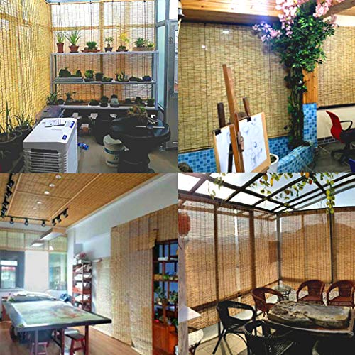 Bamboo curtain Cortinas de bambú Hechas de Juncos, sombrilla de terraza de Verano/Cortinas de césped translúcidas/ventiladas, Cortinas Decorativas Retro Bamboo curtain Cortinas de bambú Hechas de Juncos, sombrilla de terraza de Verano/Cortinas de césped translúcidas/ventiladas, Cortinas Decorativas Retro