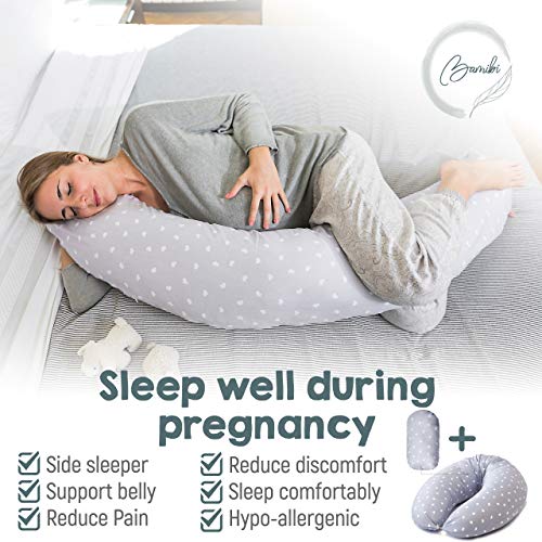 Bamibi® Almohada Embarazada y Cojín Interno Multifuncional, Cojín Lactancia Bebé. Fundas de Algodón, Relleno de Poliéster. Protector Cuna, Lavable (Corazones) Bamibi® Almohada Embarazada y Cojín Interno Multifuncional, Cojín Lactancia Bebé. Fundas de Algodón, Relleno de Poliéster. Protector Cuna, Lavable (Corazones)