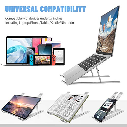 Bamoer Soporte Portátil Plegable,7 Ángulos Ajustables,Soporte para Computadora Netbooks de Ventilado,Soporte para Laptop Adjustable de Múltiples Ángulos,para Laptops/Teléfonos Móviles/Tabletas/Kindles Bamoer Soporte Portátil Plegable,7 Ángulos Ajustables,Soporte para Computadora Netbooks de Ventilado,Soporte para Laptop Adjustable de Múltiples Ángulos,para Laptops/Teléfonos Móviles/Tabletas/Kindles