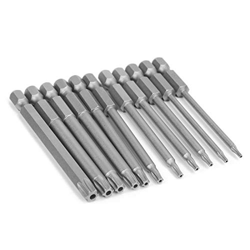 BAMZOK T6-T40 11 piezas Juego de puntas Torx magnético Juego de puntas hexagonales Destornilladores magnéticos Destornilladores Herramientas profesionales Broca para reparación BAMZOK T6-T40 11 piezas Juego de puntas Torx magnético Juego de puntas hexagonales Destornilladores magnéticos Destornilladores Herramientas profesionales Broca para reparación