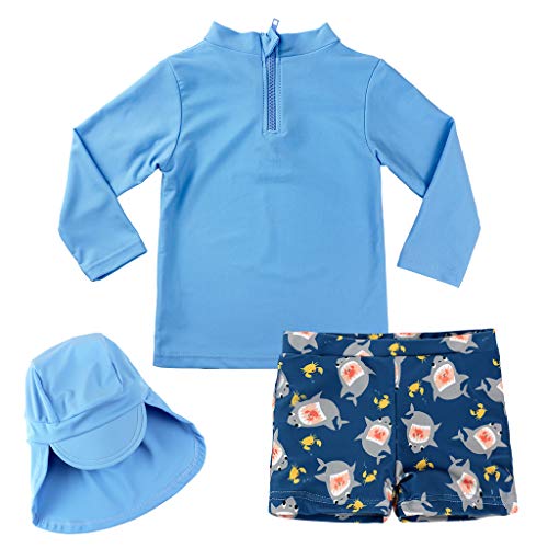 Bañador de Dos Piezas para Niño, Ropa de Natación Manga Larga, Protección Solar Bañador de Dos Piezas para Niño, Ropa de Natación Manga Larga, Protección Solar