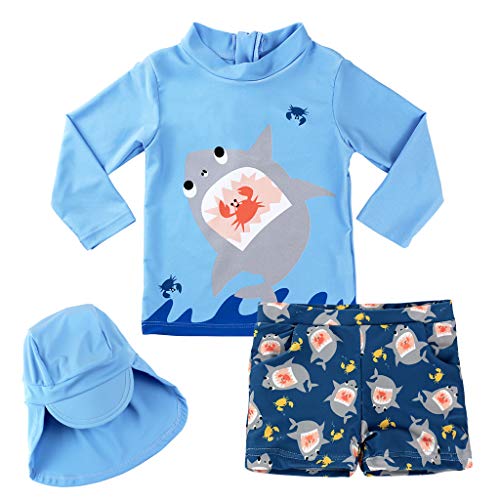 Bañador de Dos Piezas para Niño, Ropa de Natación Manga Larga, Protección Solar Bañador de Dos Piezas para Niño, Ropa de Natación Manga Larga, Protección Solar