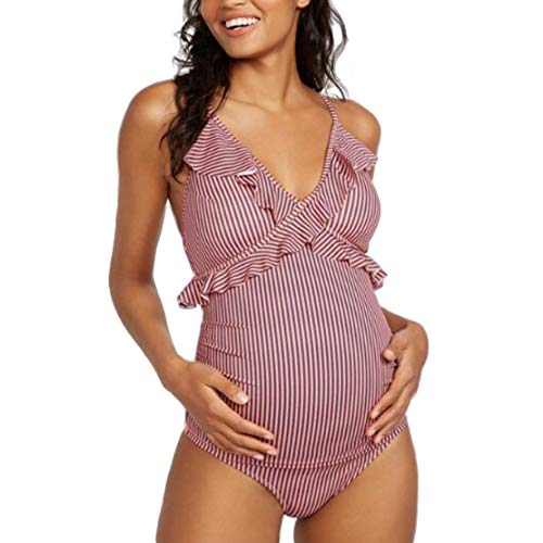 Bañador de Maternidad con Estampado Floral Dos Piezas Embarazada Traje de Baño Premamá Bikinis para Mujeres Bañador de Maternidad con Estampado Floral Dos Piezas Embarazada Traje de Baño Premamá Bikinis para Mujeres